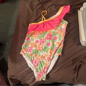 Girls floral bathing swimsuit 10/12